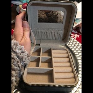 NWOT.  Small Black Zippered Jewelry Holder